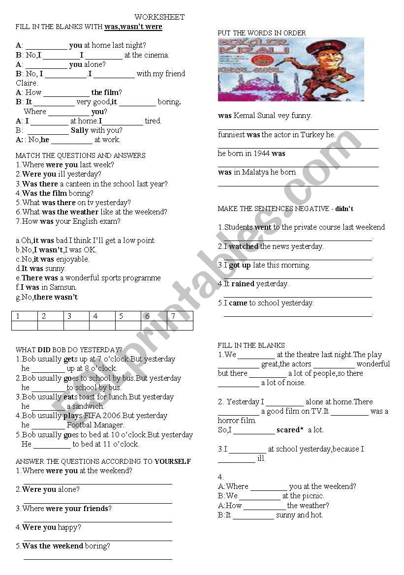 simple past tense worksheet