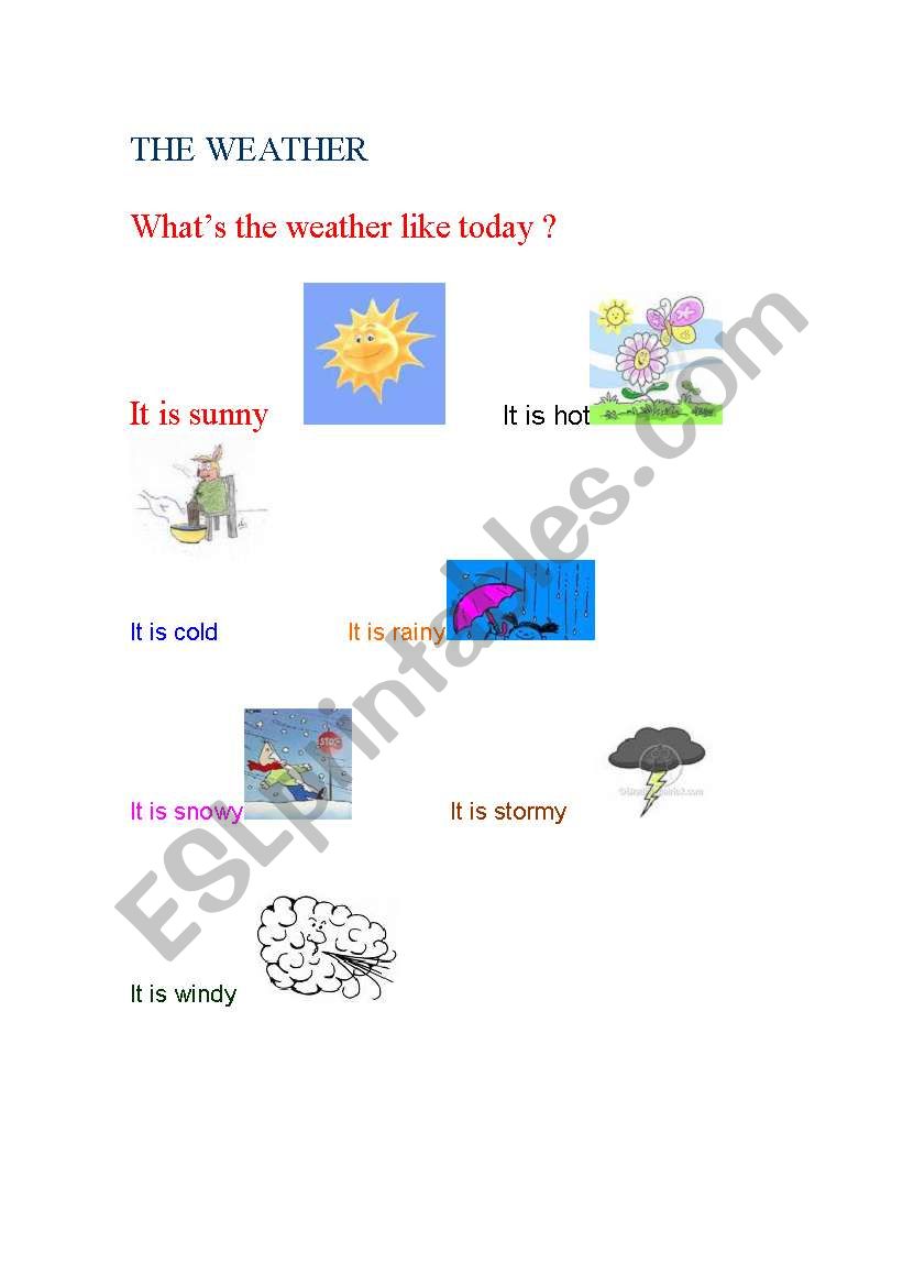 WEATHER AND SEASONS worksheet