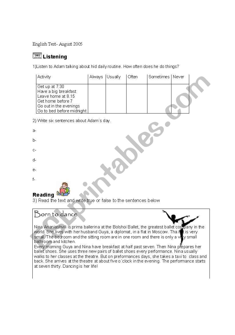 Simple present worksheet