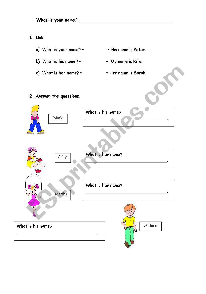 Name worksheet