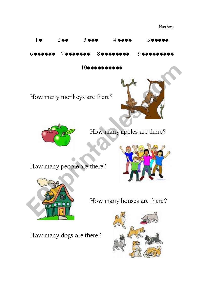 numbers worksheet