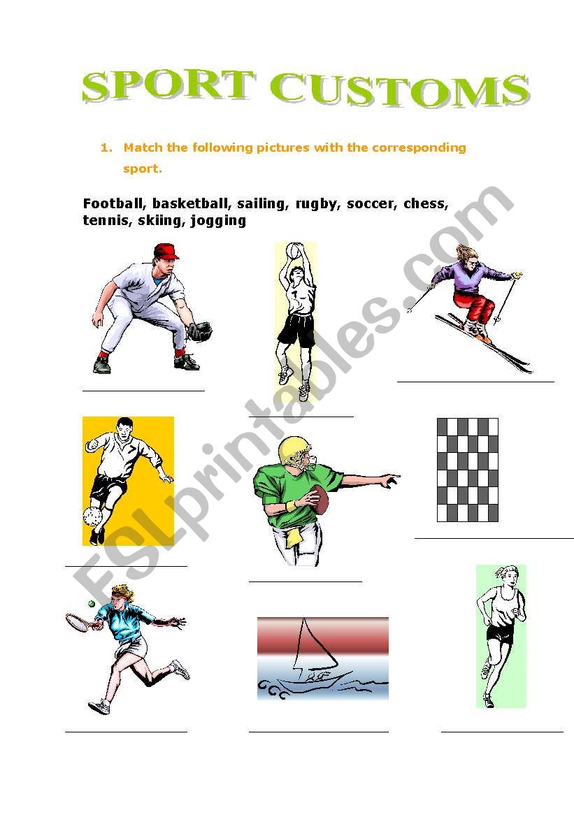 sport labelling worksheet