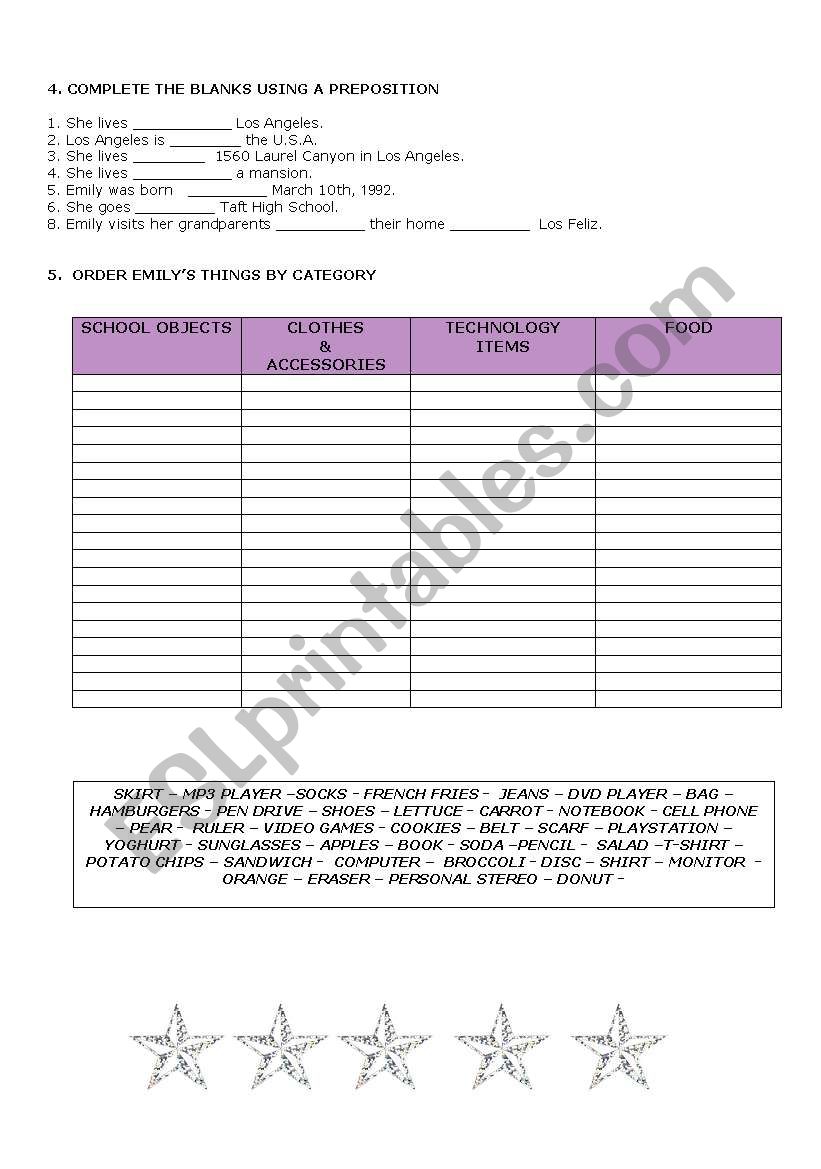 Emily Osment - ESL worksheet by Cris M