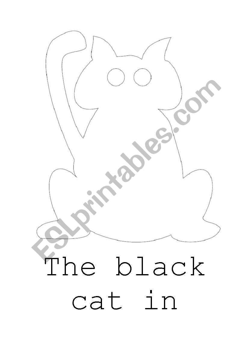 the black cat in halloween worksheet