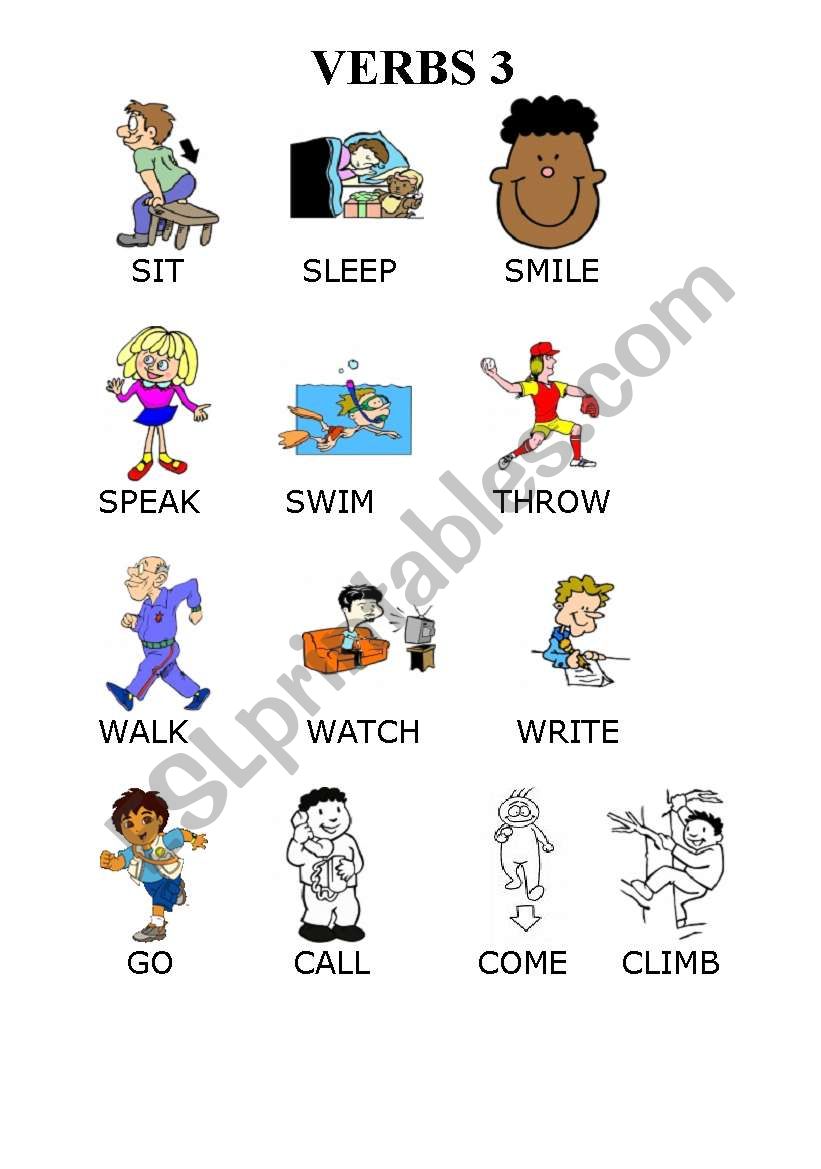 verbs 3 worksheet