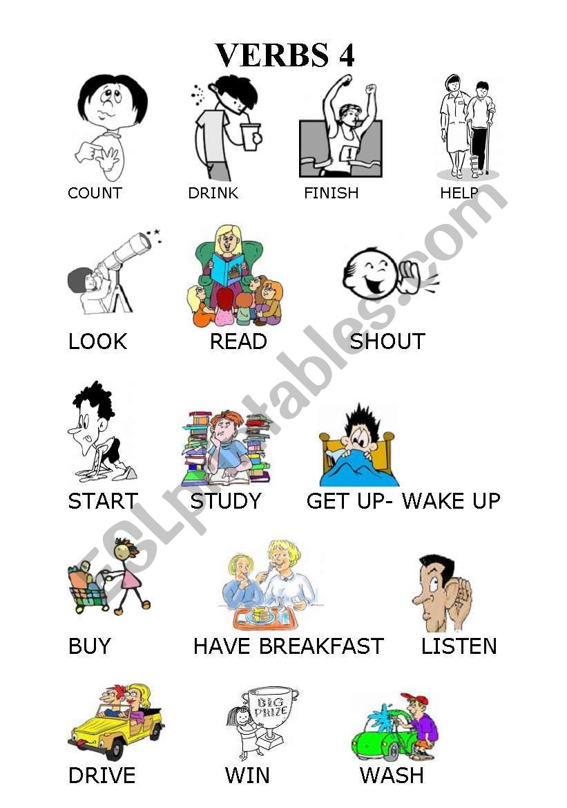 verbs 4 worksheet