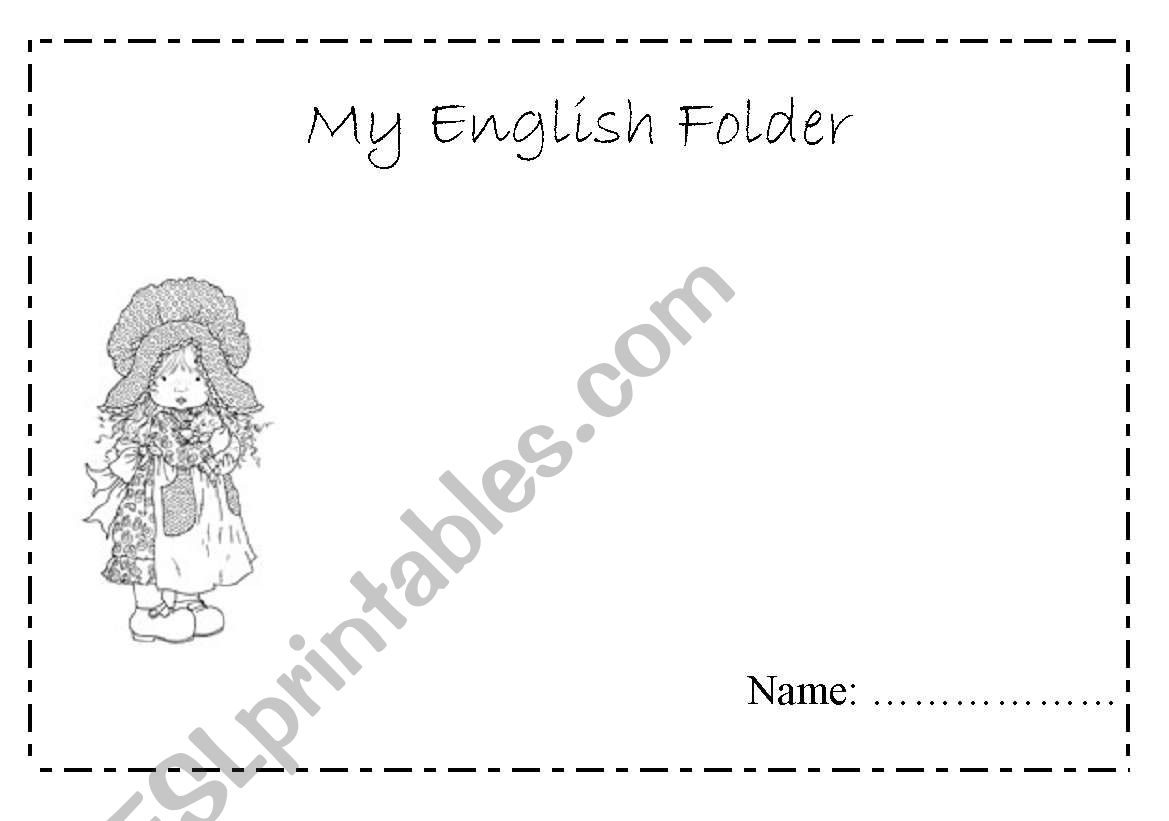 My English Folder worksheet