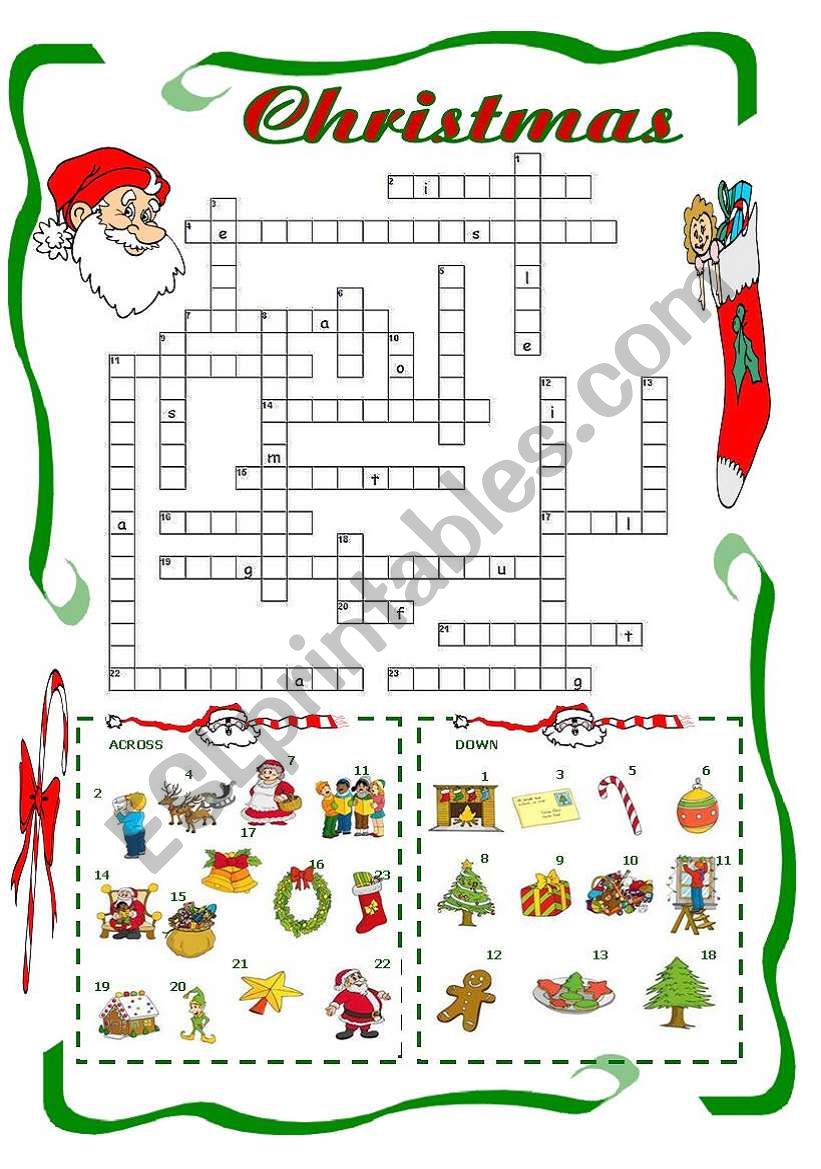 Christmas Vocabulary ESL Worksheet By Vanda51