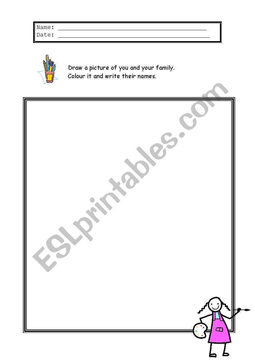 draw a family worksheet