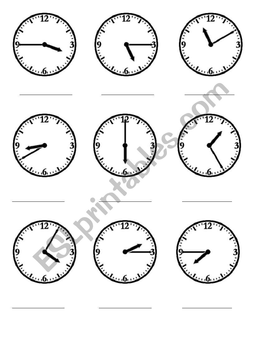 What´s the time - ESL worksheet by kate634