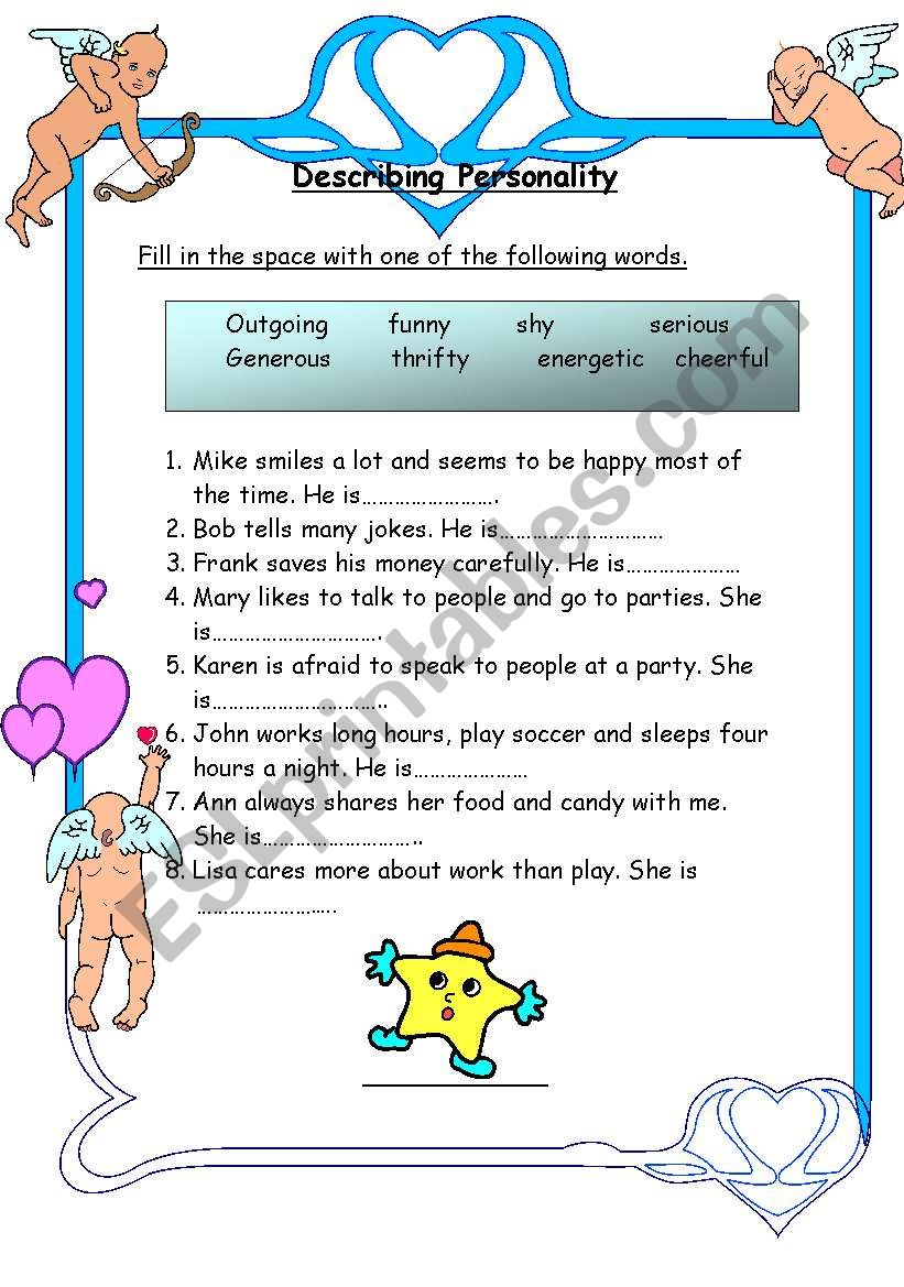  Personality ESL worksheet By Bamby