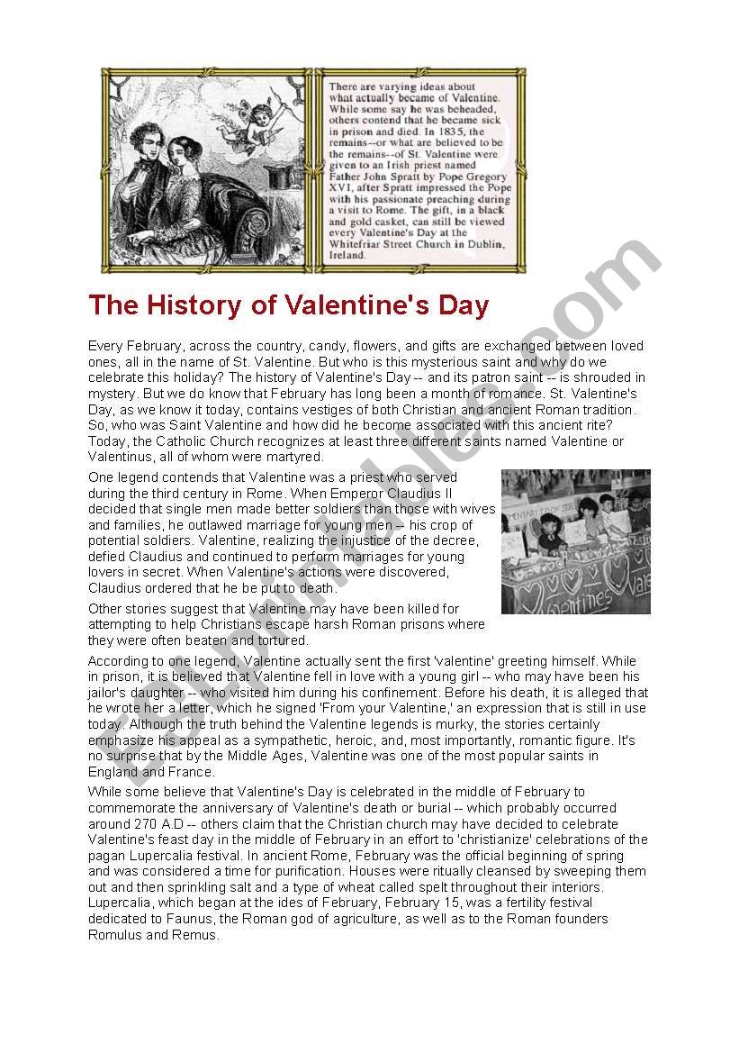 St Valentine´s Day - ESL worksheet by Andrea_cro