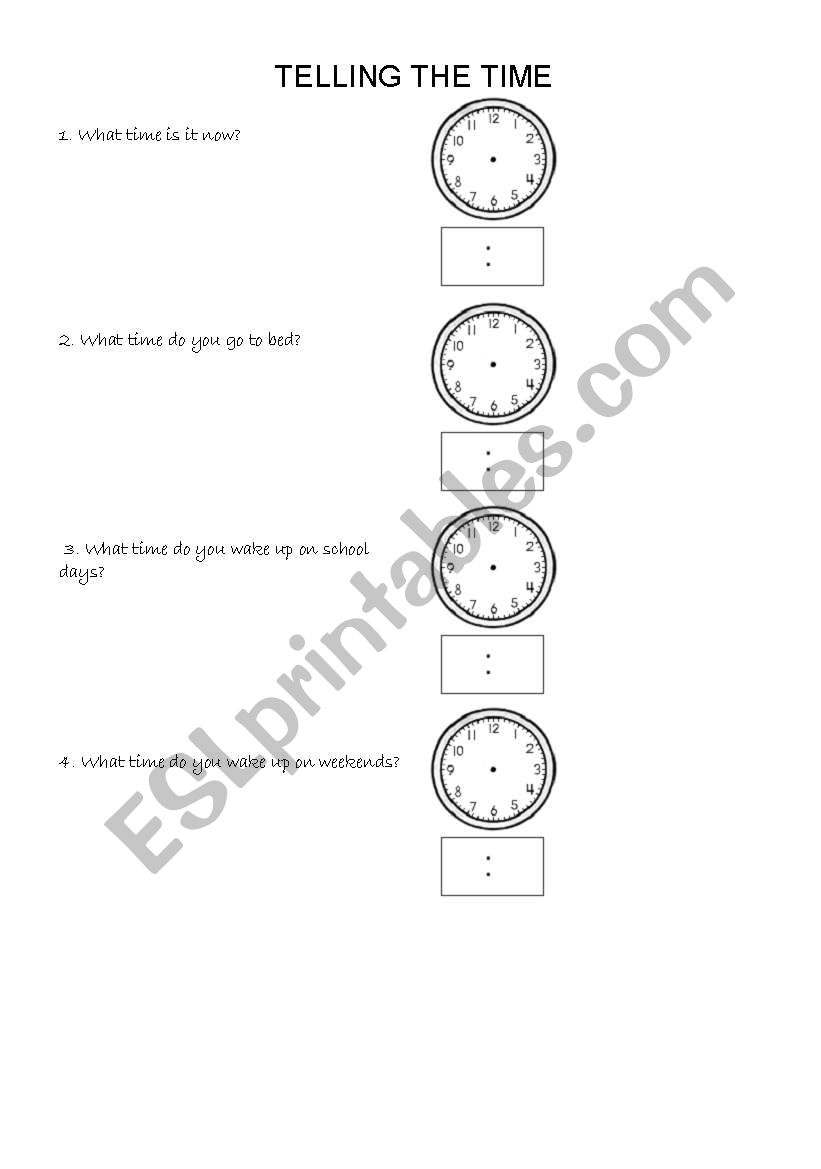 time worksheet