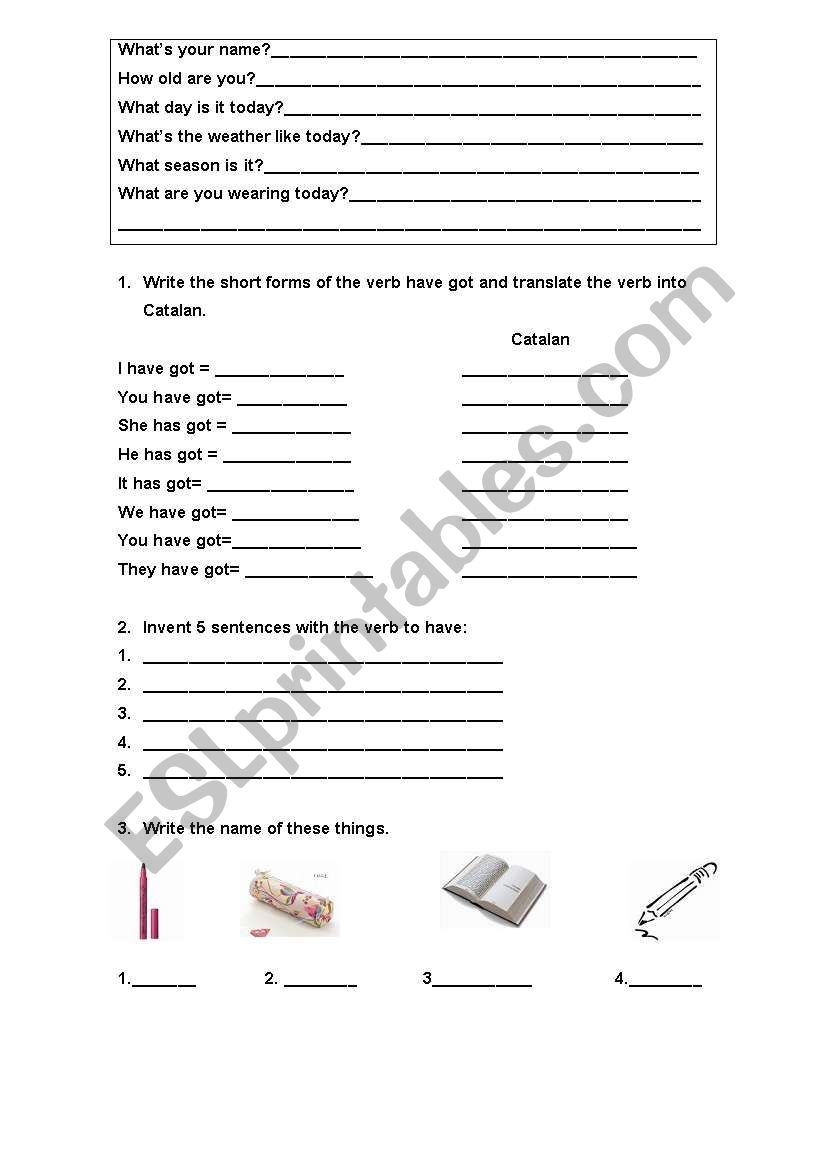 to have worksheet