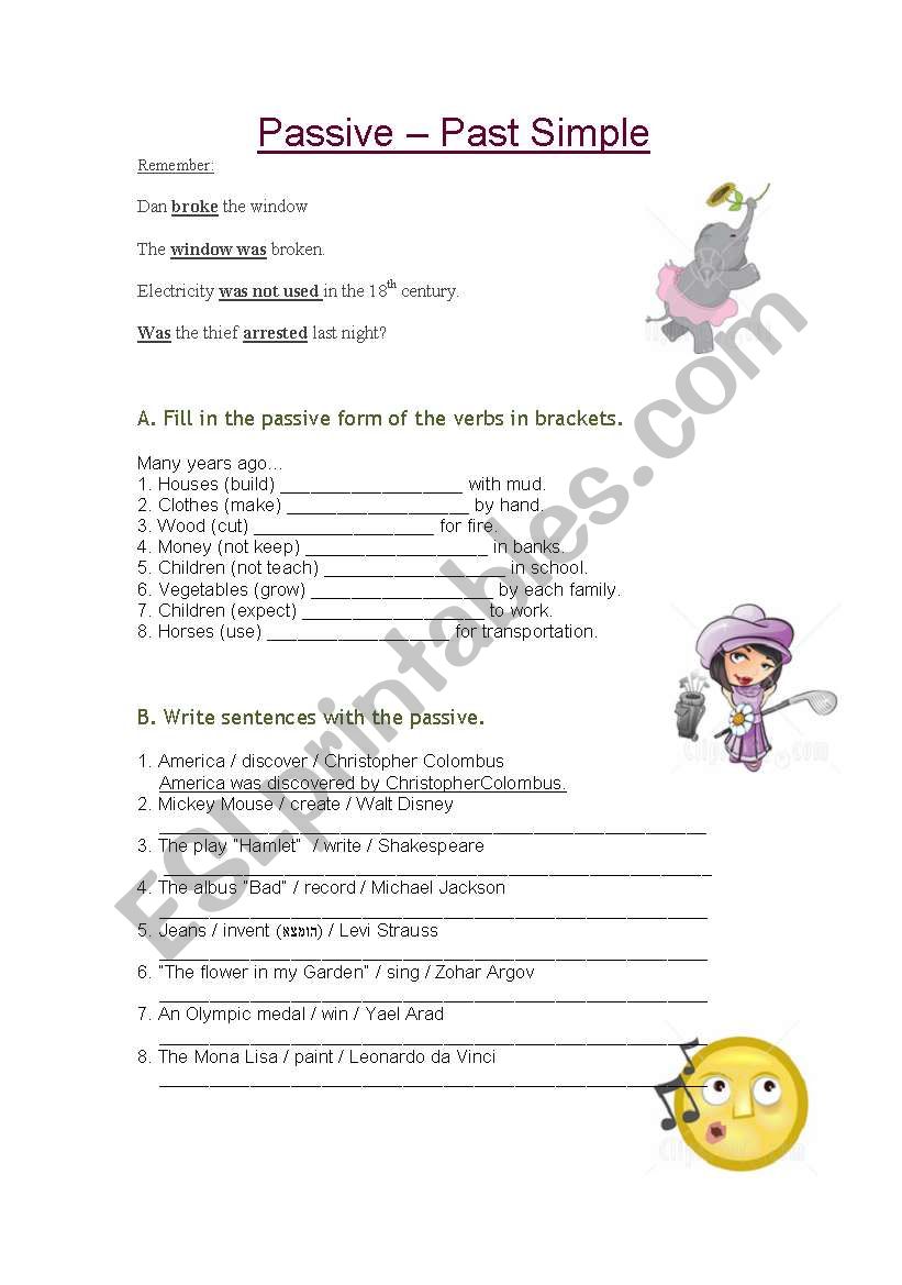 passive-voice-present-and-past-worksheet