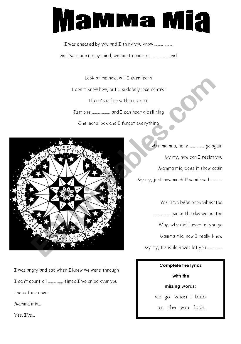 Mamma Mia For Beginners ESL Worksheet By Chrysalis