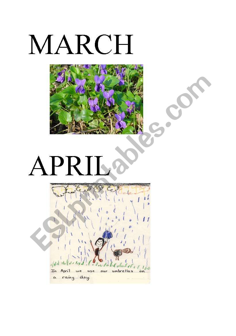 Months of the year - March, April