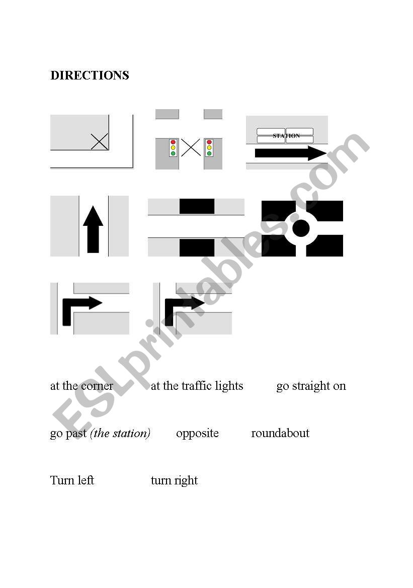 Directions worksheet