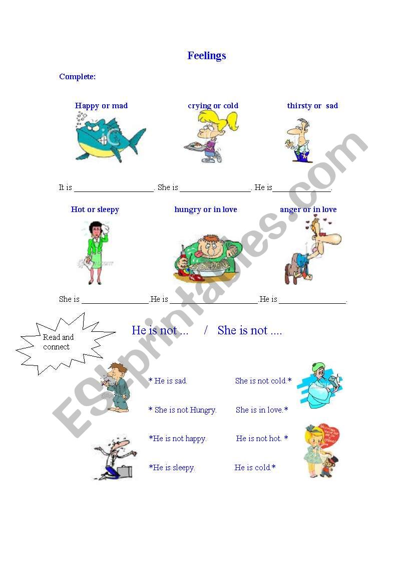 Feelings worksheet