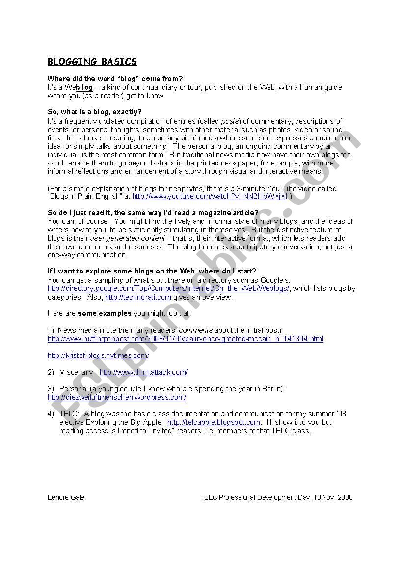 where-did-the-word-blog-come-from-esl-worksheet-by-kerkak