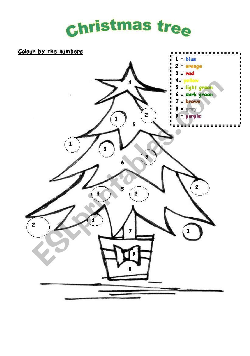 christmas tree - ESL worksheet by theoblak