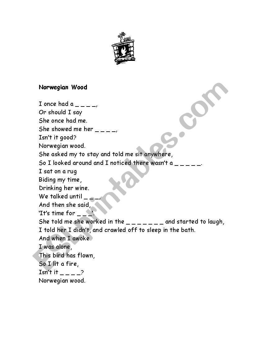 Norwegian Wood worksheet