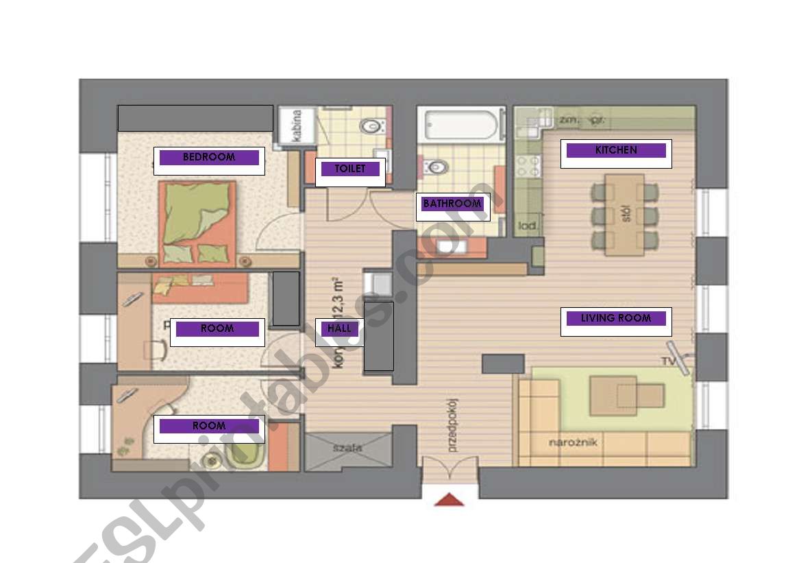 Describing rooms worksheet