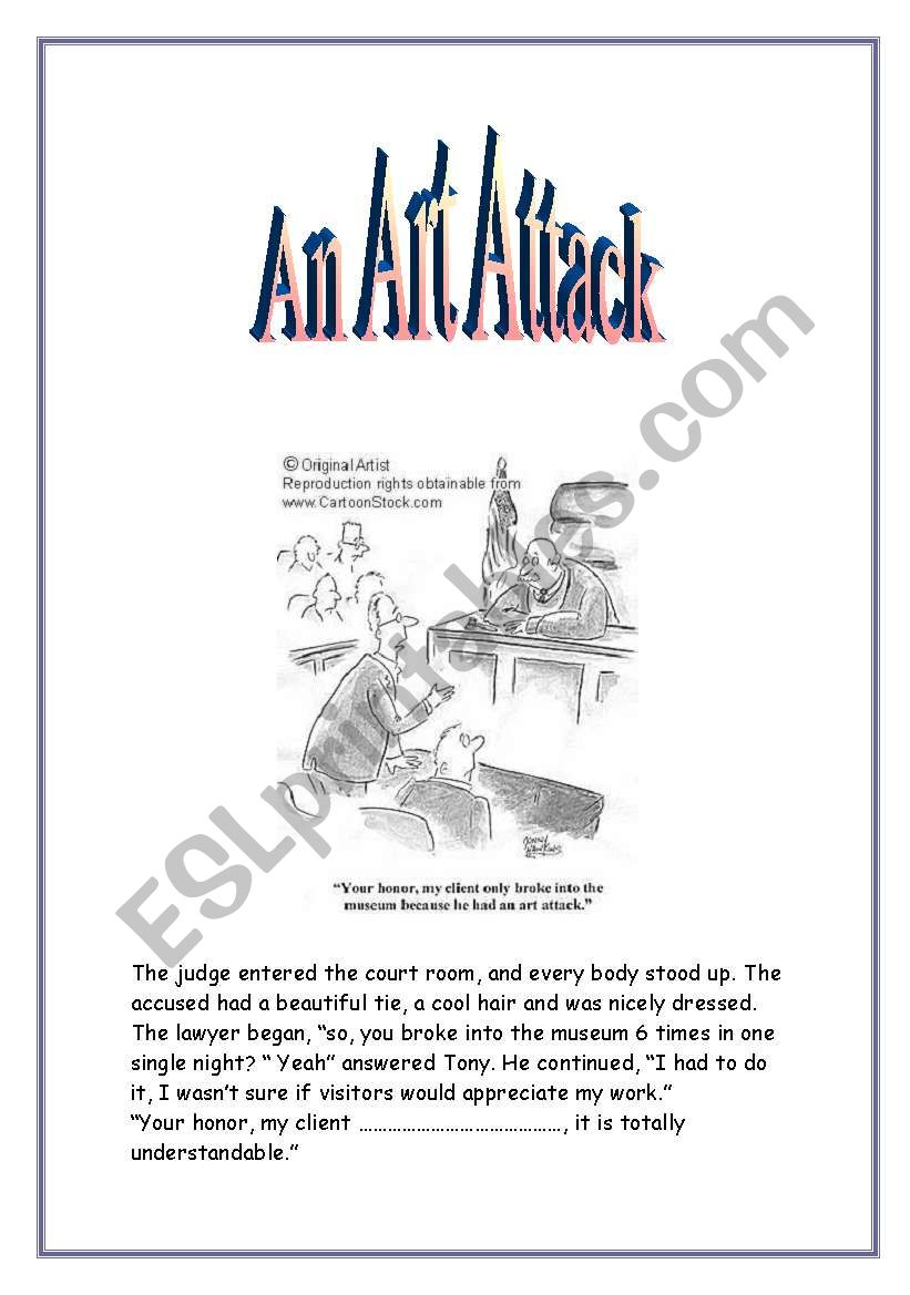 An Art Attack worksheet