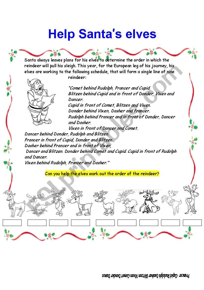 free online games helping santa elf