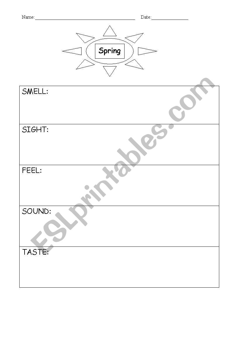 Spring Poem worksheet