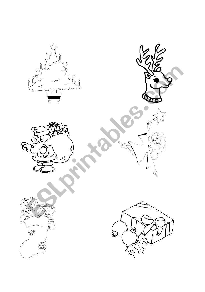 Christmas match up worksheet