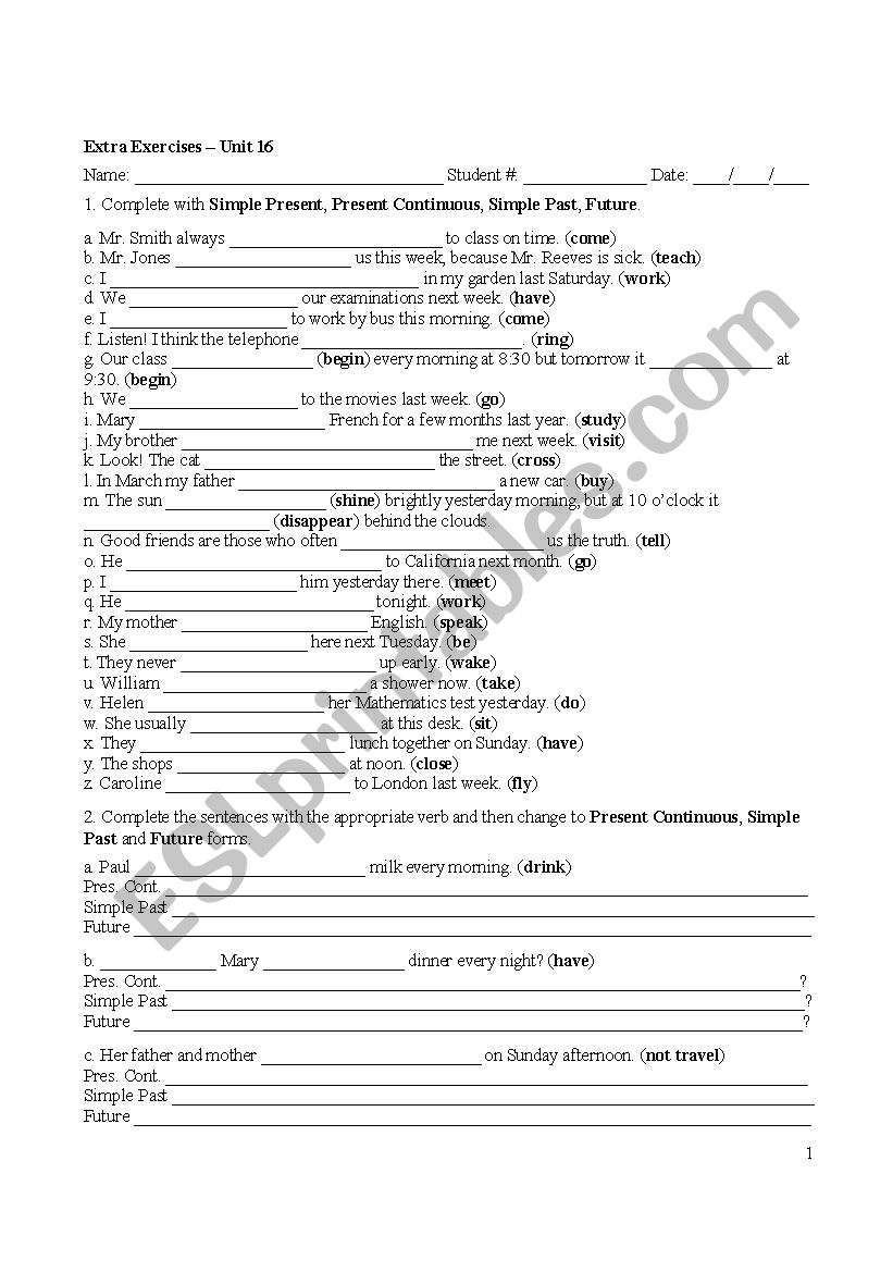 review worksheet