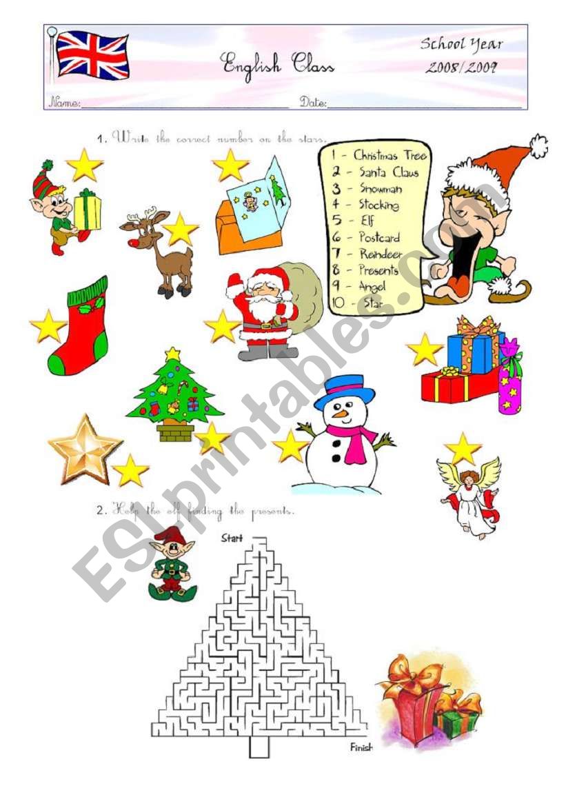 Christmas Worksheets Christmas Vocabulary Quiz Worksheet Free ESL 