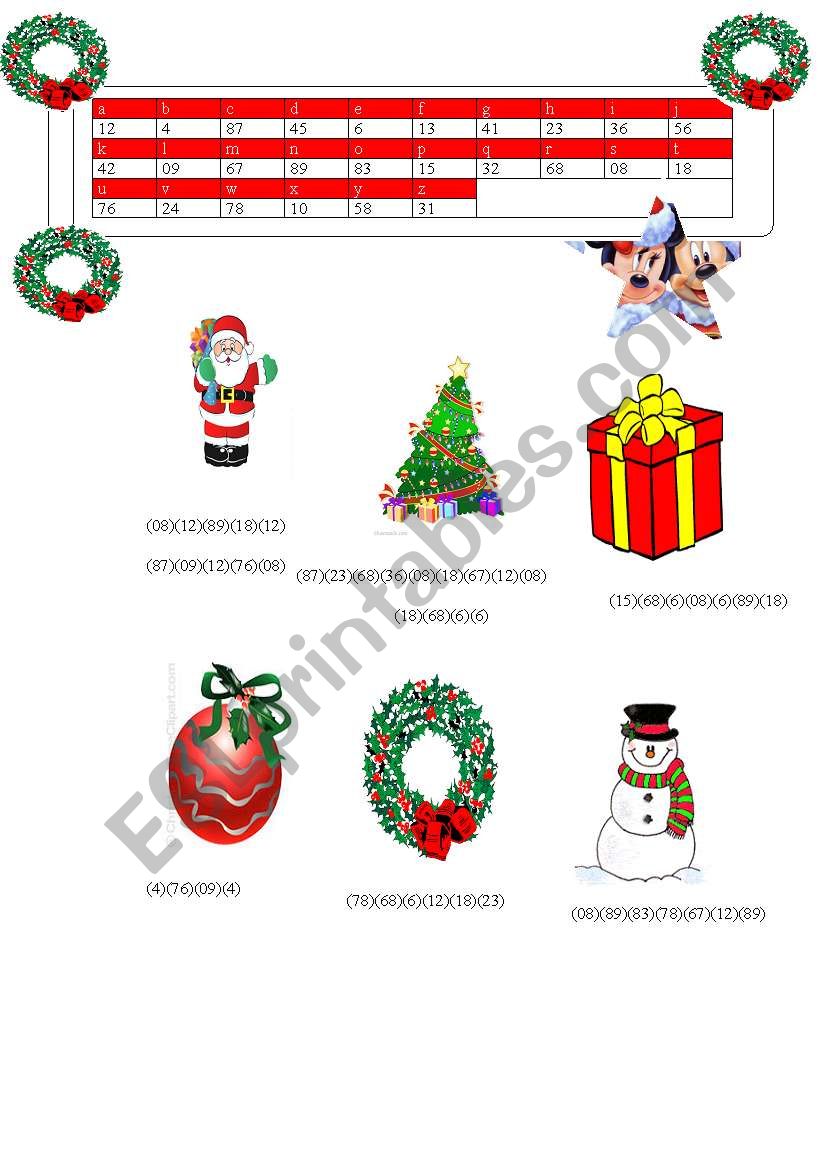 Christmas mistery worksheet