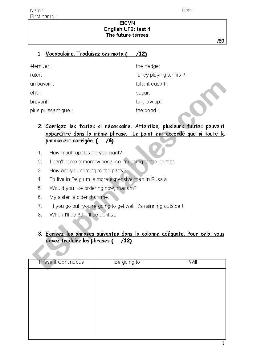 comparative and superlative forms