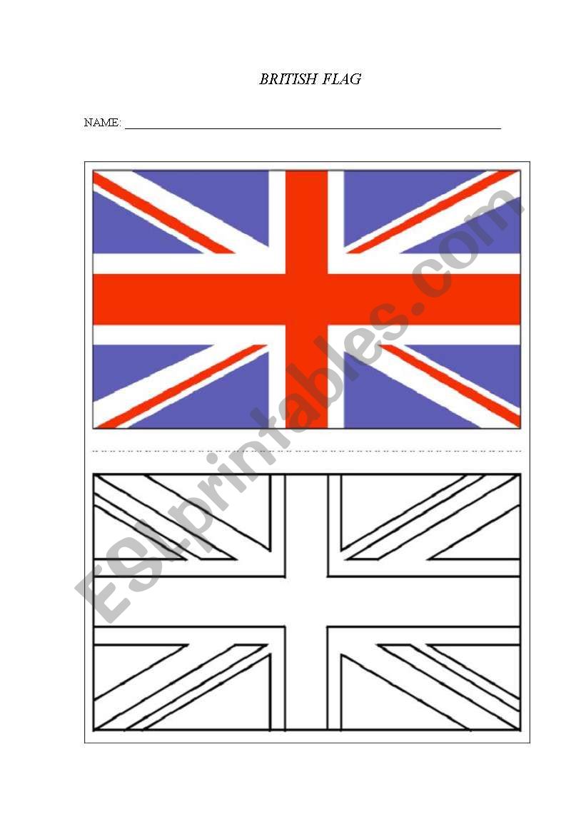 British Flag worksheet