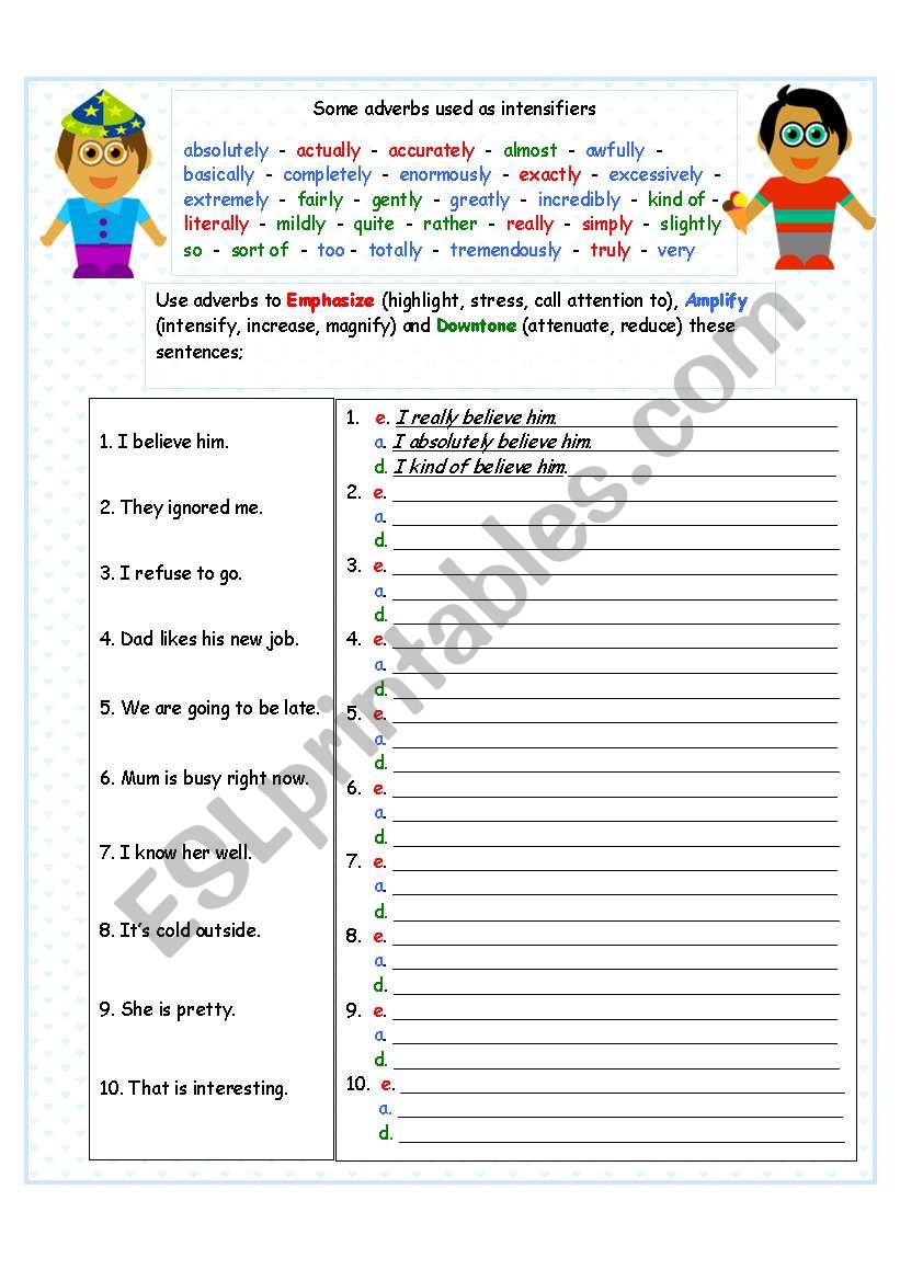 Adverbs Place, Time And Manner ESL Worksheet By Pya007, 60% OFF