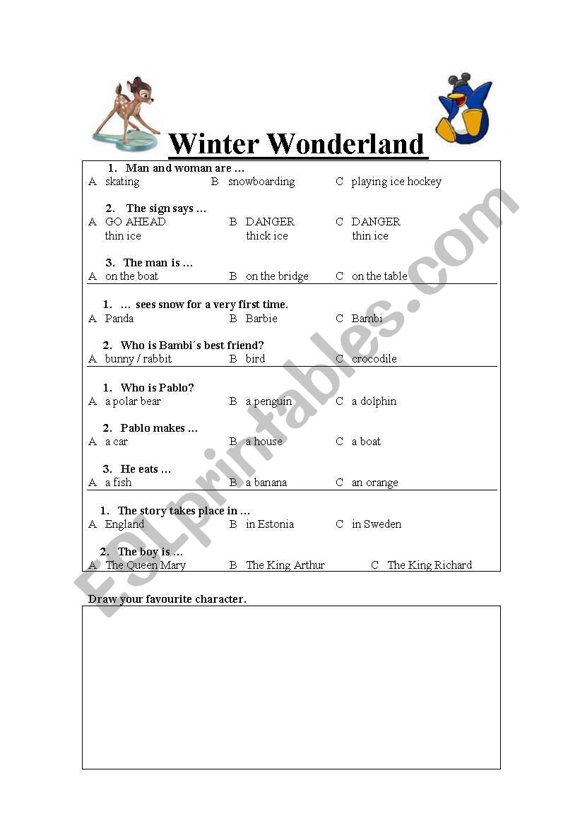 Winter Wonderland (Christmas) worksheet