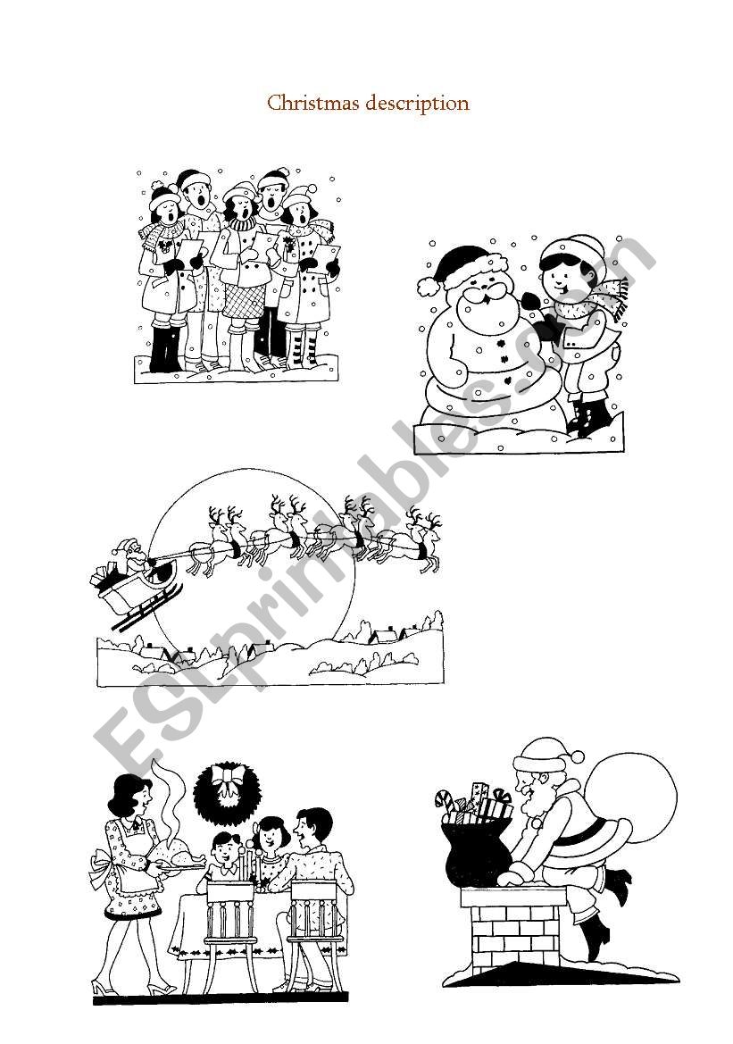 Christmas Description worksheet