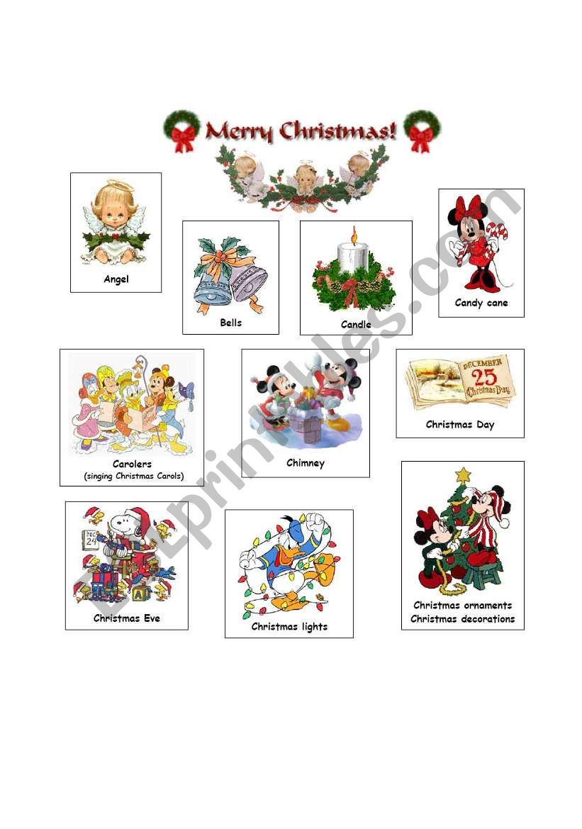 Christmas Vocabulary worksheet