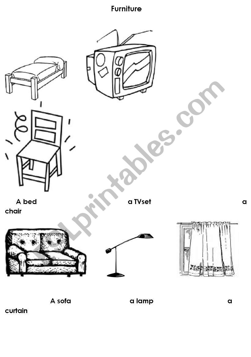 Furniture worksheet