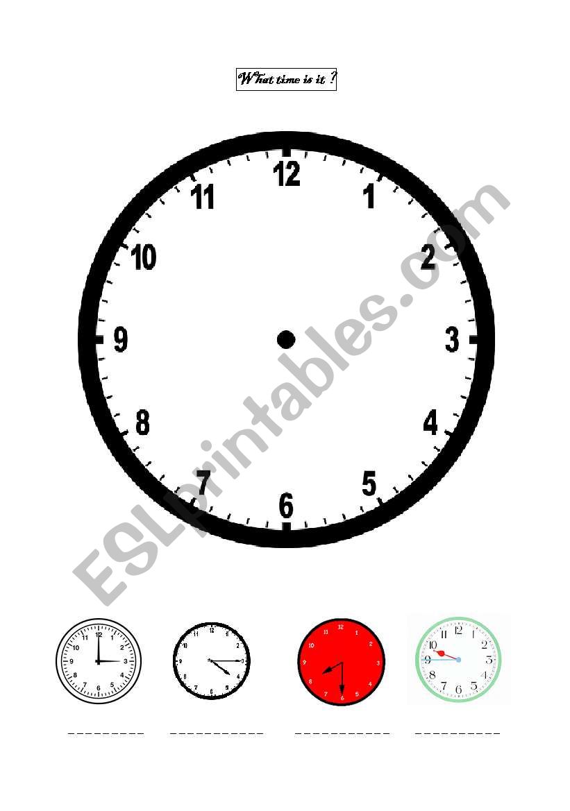 What time is it? worksheet