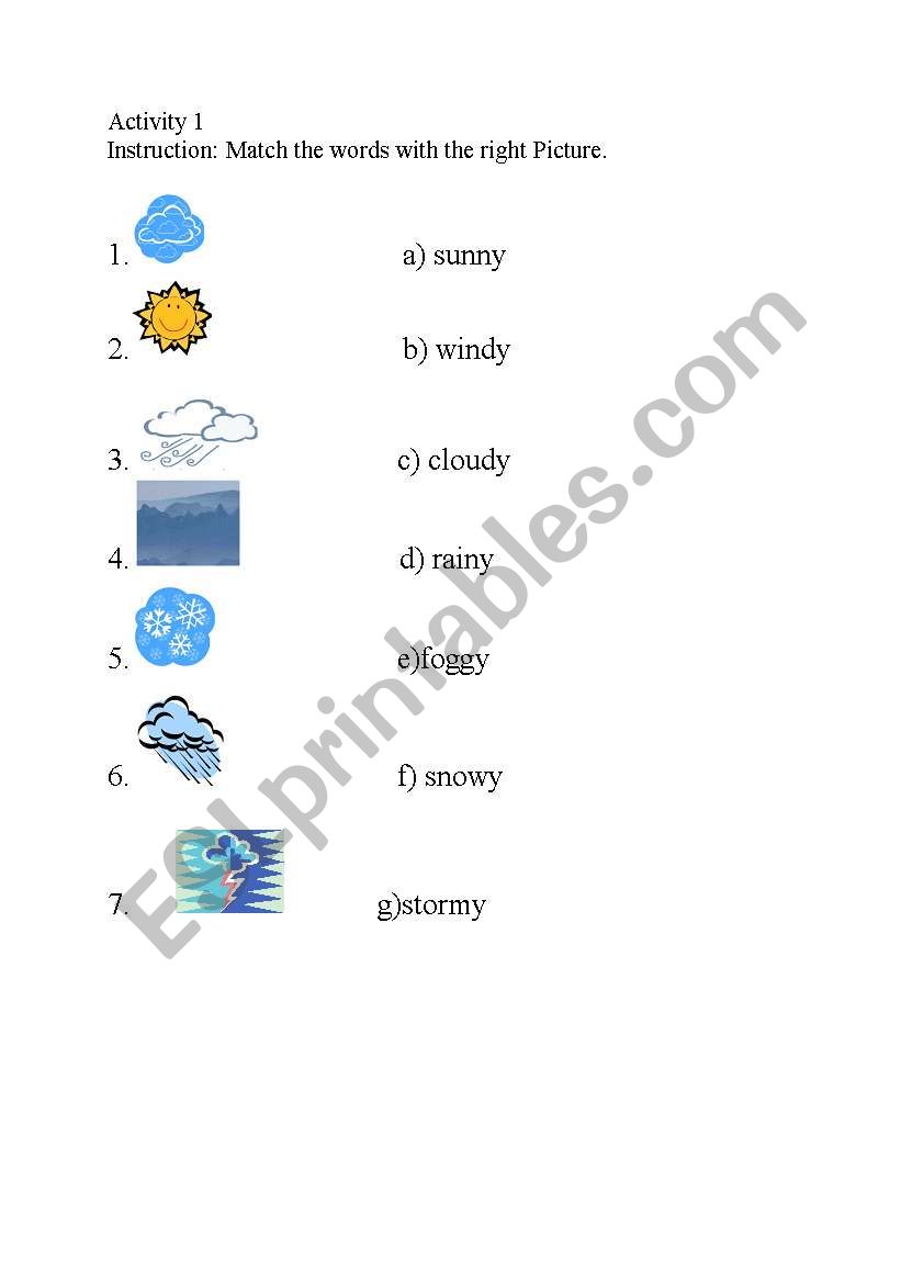 weather worksheet worksheet