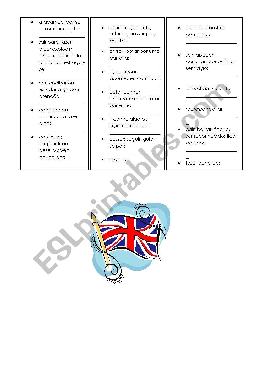 Phrasal Verbs With To Go Esl Worksheet By Pires