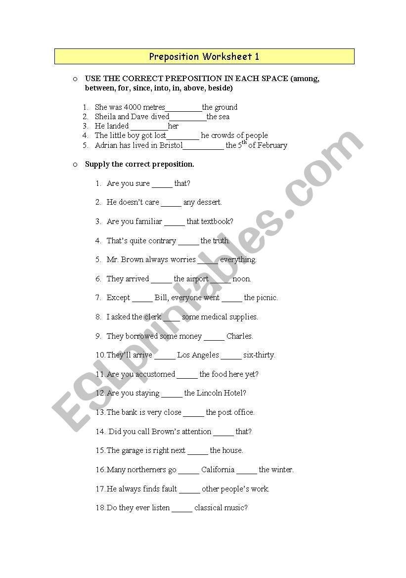 prepositions esl worksheet by mercedesjv