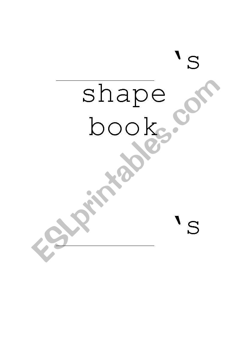 Shape Book worksheet