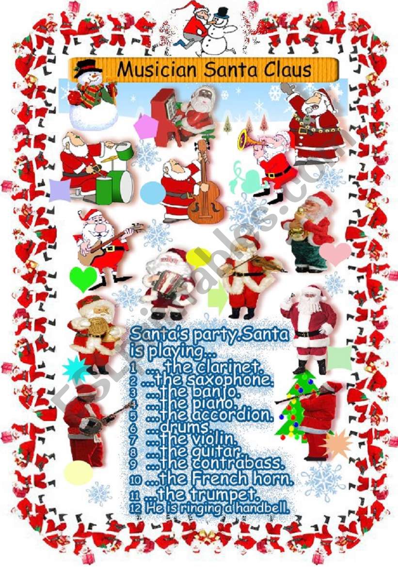 Santa´s party. - ESL worksheet by Evgenia K.