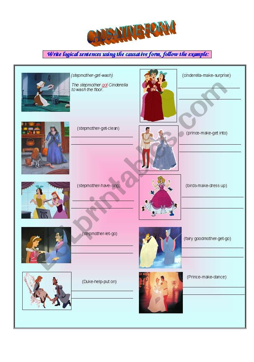 causative form - ESL worksheet by mrmoon