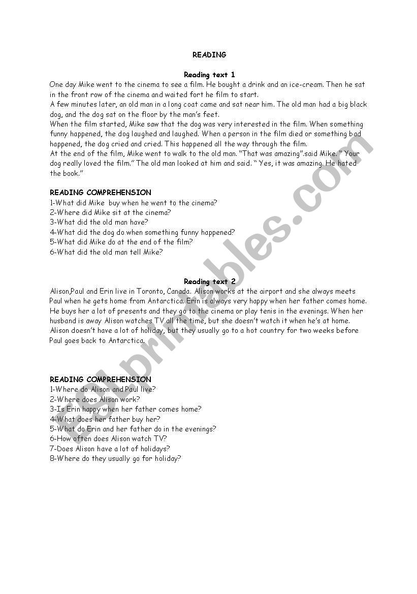 ENGLISH LEVEL TEST worksheet