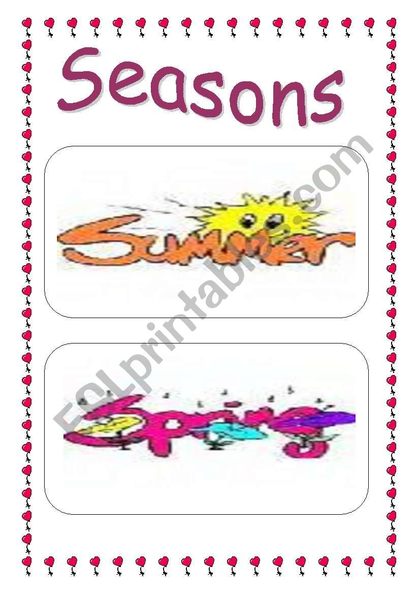 Seasons worksheet